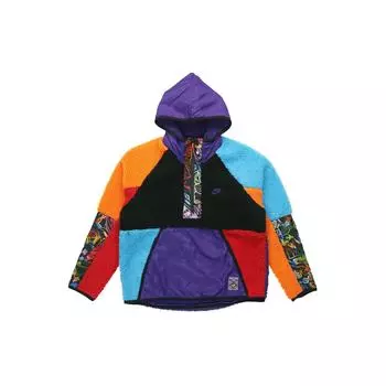 Мужская толстовка из шерпа с капюшоном Nike Sportswear в стиле пэчворк, разноцветная CU3672-546 L