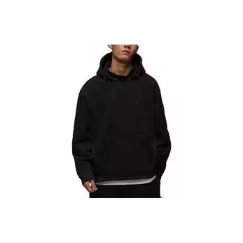 Мужская толстовка Jordan Engineered Solid Color Letter Print Hooded Fleece Sweatshirt Black DV7682-010 XL