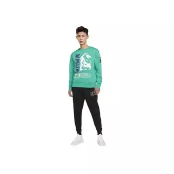 Мужская толстовка Jordan Winter Utility из флиса с круглым вырезом, зеленая CT3492-370 XL