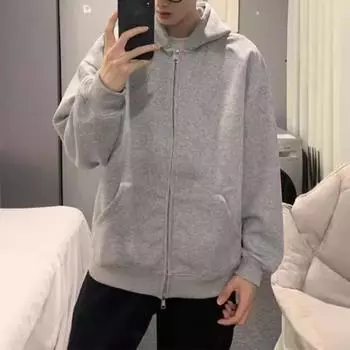 Мужская толстовка-кардиган с капюшоном в гонконгском стиле, весна-осень, новый модный бренд, простая универсальная повседневная спортивная толстовка, куртка для мужчин M