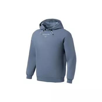 Мужская толстовка Li Ning Fitness Series с капюшоном, однотонная, свободная, лаймово-синяя, AWDS001-3 S