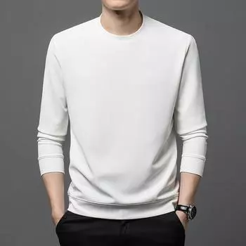 Мужская толстовка модная Walf Checks Design свитера из мягкого материала повседневные пуловеры с длинным рукавом M белый