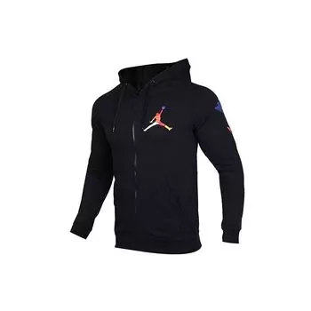 Мужская толстовка на молнии с логотипом Jordan Colorful Tag, черная CJ7880-010 S