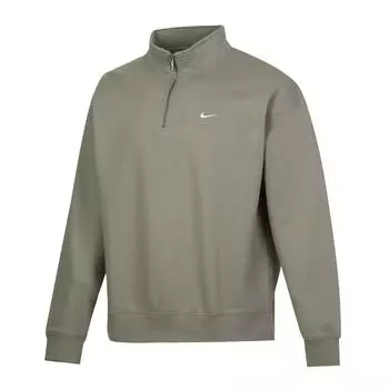 Мужская толстовка Nike с флисовой подкладкой, теплая, повседневная, спортивная, с длинным рукавом, на молнии до середины, зеленая, DQ5209-320 S