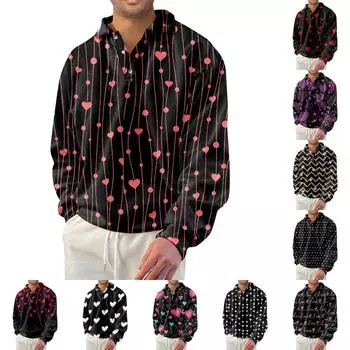 Мужская толстовка, осенне-зимняя толстовка, однотонная свободная футболка с лацканами и длинными рукавами L чёрный