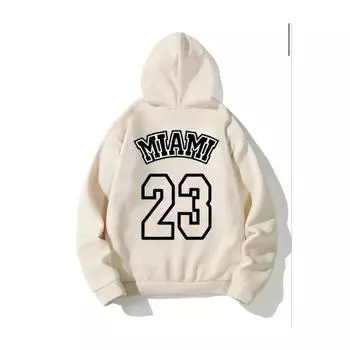 Мужская толстовка оверсайз с капюшоном и принтом 23 Miami Design