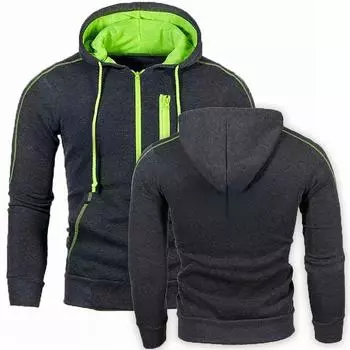 Мужская толстовка, пальто, куртка, верхняя одежда, джемпер, свитер, мужская осенне-зимняя толстовка с капюшоном M чёрный