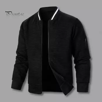 Мужская толстовка, пальто с воротником-стойкой, длинным рукавом, пэчворк, цветная застежка-молния, куртка с карманами, эластичный подол, спортивная верхняя одежда S хаки