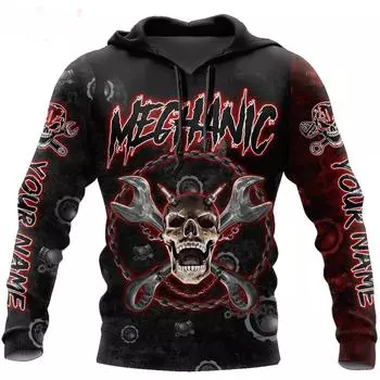 Мужская толстовка с 3D принтом «Механик», модная куртка, свитер, осеннее повседневное пальто унисекс, большой пуловер в стиле Харадзюку, одежда S