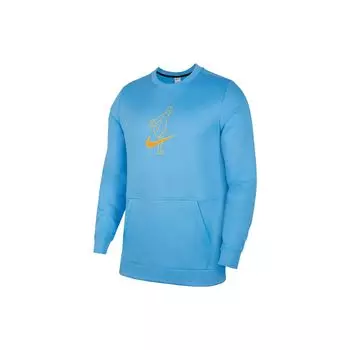 Мужская толстовка с длинным рукавом и круглым вырезом Nike Story Print, синяя, DM5999-412 XL