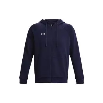 Мужская толстовка с длинным рукавом с однотонным логотипом Under Armour, синяя 1379767-410 XXL
