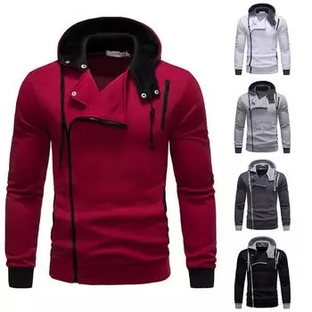 Мужская толстовка с длинным рукавом, толстовка с капюшоном, топы, куртка, пальто, верхняя одежда L чёрный