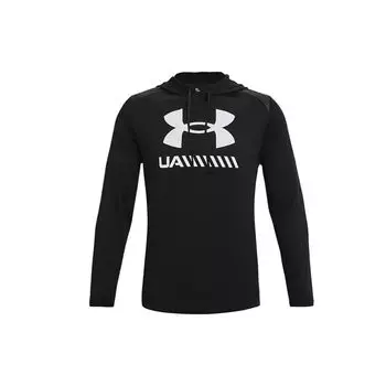 Мужская толстовка с длинным рукавом Under Armour Tech с графическим логотипом, черная 1363663-001 L