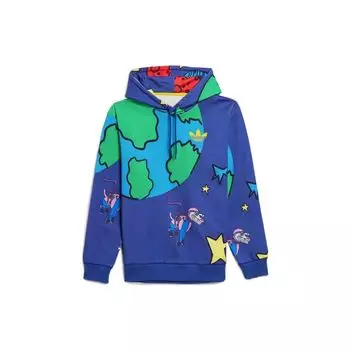 Мужская толстовка с длинными рукавами Adidas Originals X Kerwin Frost, синяя толстовка с принтом космоса, синяя HN9052 M