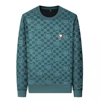 Мужская толстовка с длинными рукавами и круглым вырезом на весну и осень, модная и повседневная, внутренний слой с принтом «горячий бриллиант», мужской базовый слой M