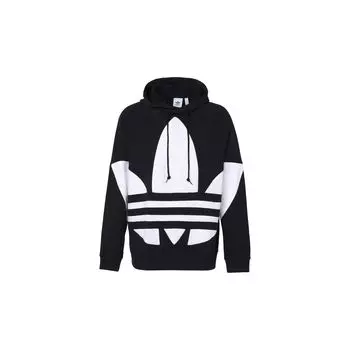 Мужская толстовка с капюшоном adidas Big Trifoil, черная/белая, уличная одежда FM9908 XS