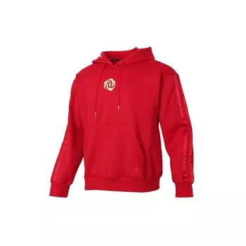 Мужская толстовка с капюшоном Adidas CNY Series с принтом розы, малиновый GN5367 L