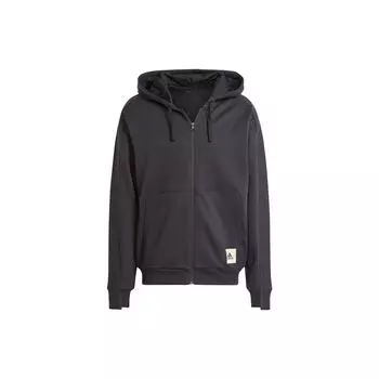 Мужская толстовка с капюшоном Adidas Lounge French Terry на молнии во всю длину, черная IQ3422 L