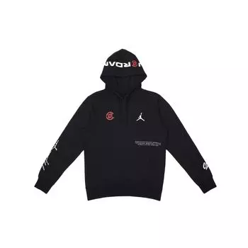 Мужская толстовка с капюшоном Air Jordan X Clot, спортивный пуловер с логотипом, черный AR8396-010 S
