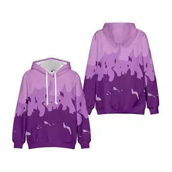 Мужская толстовка с капюшоном Aphmau Hoodie 3D с длинным рукавом Женская толстовка-пуловер Aphmau Purple and Red Merch 90s Youthful Clothes Plus S