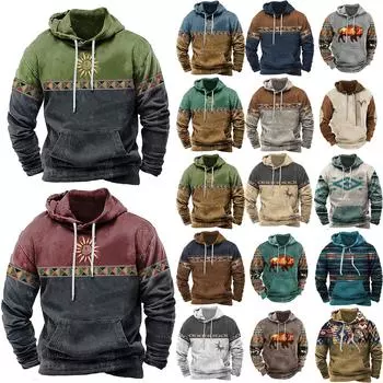 Мужская толстовка с капюшоном большого размера с 3D-принтом в стиле хип-хоп, свободные спортивные топы с баской S