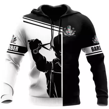 Мужская толстовка с капюшоном для парикмахерской с 3D-принтом, модная униформа, осенние хиты продаж, мужской свободный крутой пуловер, повседневная мужская одежда S