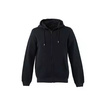 Мужская толстовка с капюшоном и карманом на молнии, приподнятая толстовка, темно-синяя