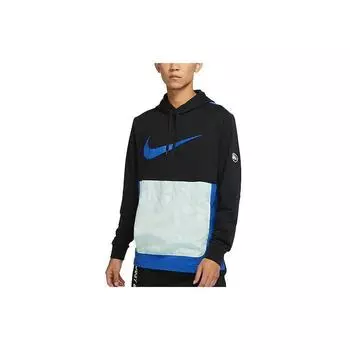 Мужская толстовка с капюшоном и логотипом Nike Color Block, черные DM8132-010 XXL