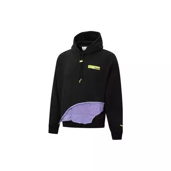 Мужская толстовка с капюшоном и лоскутным дизайном Puma X Roaringwild, черный 532593-01 S