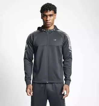 Мужская толстовка с капюшоном и молнией для бега 23B-1002