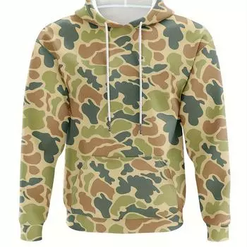 Мужская толстовка с капюшоном и принтом 3D Camo размера Plus, повседневный дышащий пуловер S
