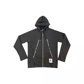 Мужская толстовка с капюшоном и застежкой-молнией с вышивкой Jordan, серая 724728-032 L