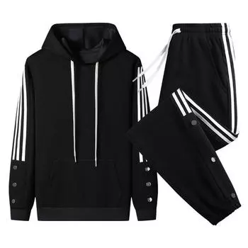 Мужская толстовка с капюшоном из чистого хлопка больших размеров с круглым вырезом, мужской комплект, красивый повседневный спортивный комплект 8XL