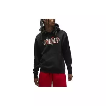 Мужская толстовка с капюшоном Jordan с цветочным принтом, черная FD0597-010 XXL