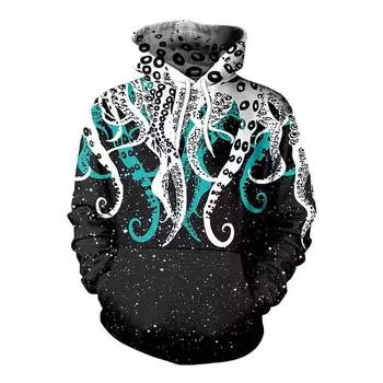 Мужская толстовка с капюшоном, легкая, с принтом, спортивная, уличная M белый