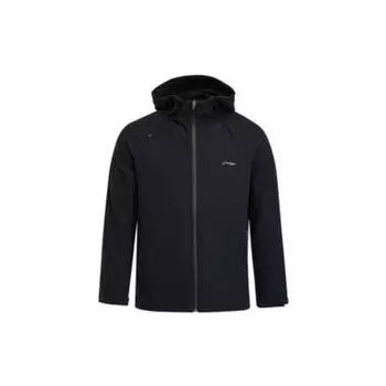 Мужская толстовка с капюшоном Li Ning Logo Zip-Up, черная AFDR907-1 XXL