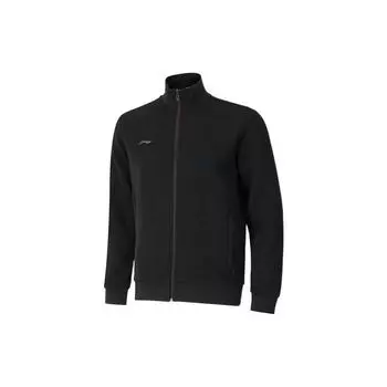 Мужская толстовка с капюшоном Li-Ning Solid Color Logo Casual Zip-Up Hoodie Black AWDSF15-1 S