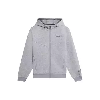 Мужская толстовка с капюшоном Li-Ning Wade Series с логотипом, цветочным принтом, серым кирпично-серым AWDSC43-2 L