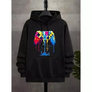 Мужская толстовка с капюшоном Manfinity Dauomo на шнурке с изображением контроллера видеоигры S