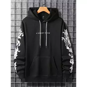 Мужская толстовка с капюшоном Manfinity EMRG с напечатанным рисунком и шнурком S