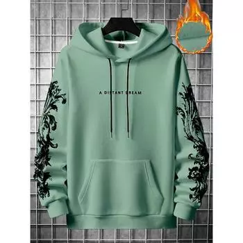 Мужская толстовка с капюшоном Manfinity EMRG с напечатанным рисунком и шнурком S