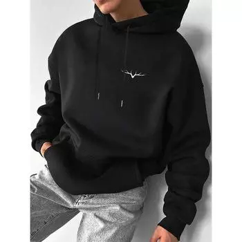 Мужская толстовка с капюшоном Manfinity Hypemode с принтом головы оленя S