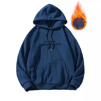 Мужская толстовка с капюшоном Manfinity Hypemode свободного кроя с вышитыми буквами и карманом-кенгуру на шнурке S