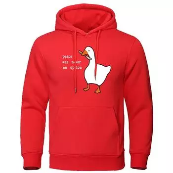 Мужская толстовка с капюшоном «Мир никогда не была вариантом», осенняя толстовка большого размера, повседневная свободная толстовка с меховой подкладкой, простой пуловер S