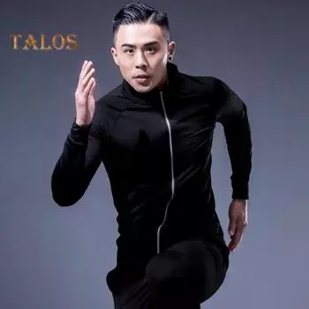 Мужская толстовка с капюшоном на молнии, быстросохнущая, со светоотражающими полосками, спортивная куртка с капюшоном для бега, фитнеса, гольфа M синий