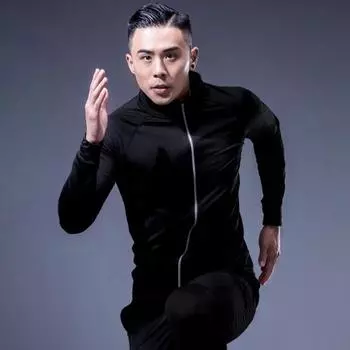 Мужская толстовка с капюшоном на молнии, быстросохнущая, со светоотражающими полосками, спортивная куртка с капюшоном на молнии M синий