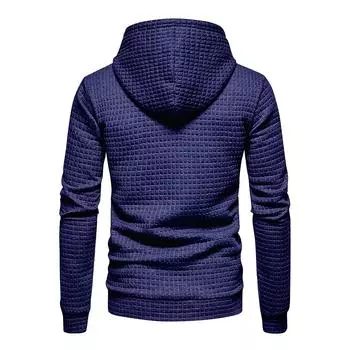 Мужская толстовка с капюшоном на молнии, карманный кардиган, мужская спортивная повседневная толстовка большого размера M чёрный