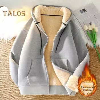 Мужская толстовка с капюшоном на осень-зиму с толстой флисовой подкладкой, с длинными рукавами и карманами, однотонная, свободная, эластичная, с манжетами, на шнурке, спортивная куртка для пары L чёрный