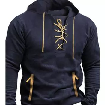 Мужская толстовка с капюшоном на шнурке и карманом на молнии, тактическая, большого размера, повседневная толстовка S