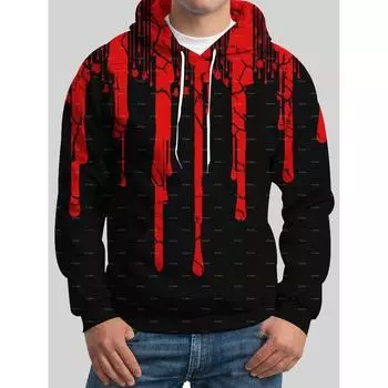 Мужская толстовка с капюшоном, напечатанная на 3D-принтере, с красочными граффити-узорами, модная спортивная одежда, осенне-зимние пуловеры с длинными рукавами S